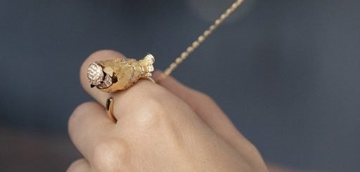 Синицы гаички из желтого золота в коллекции украшений Boucheron